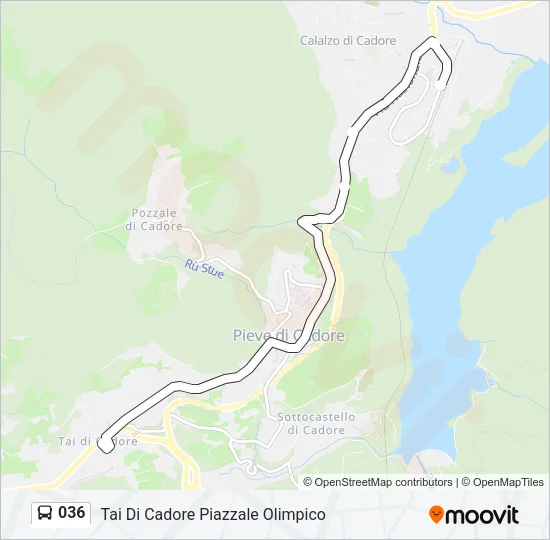 036 Bus Line Map