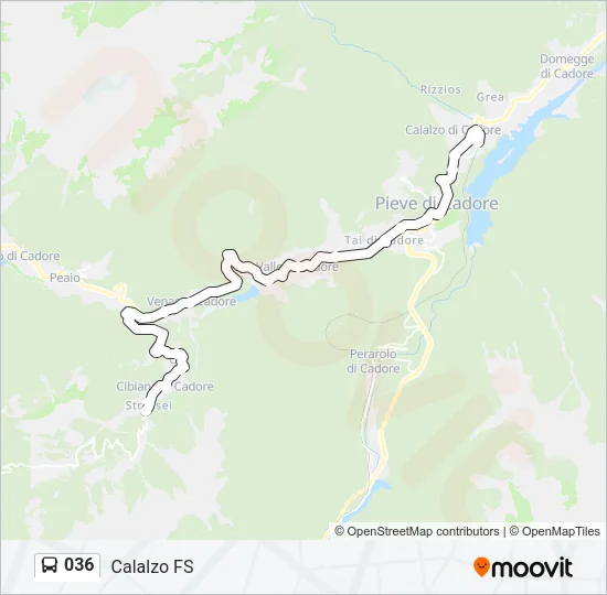 036 Bus Line Map