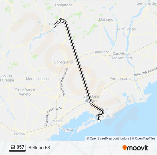 057 Bus Line Map