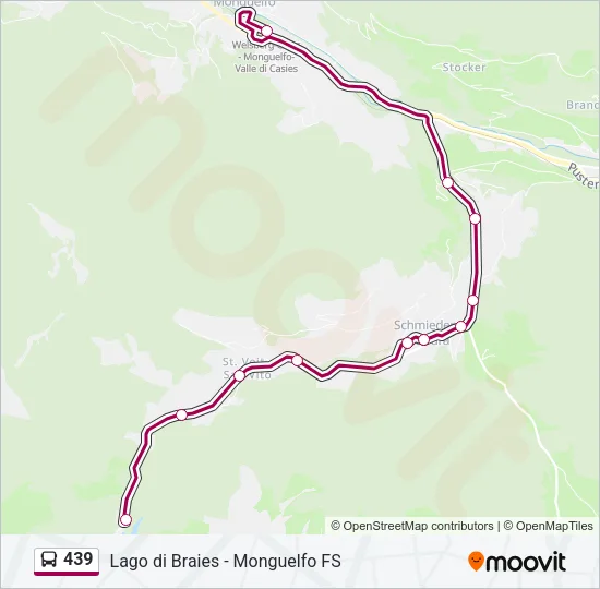 439 Bus Line Map