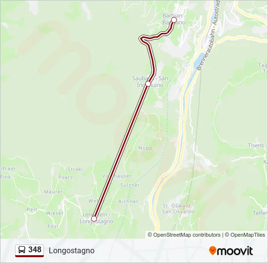 348 Bus Line Map