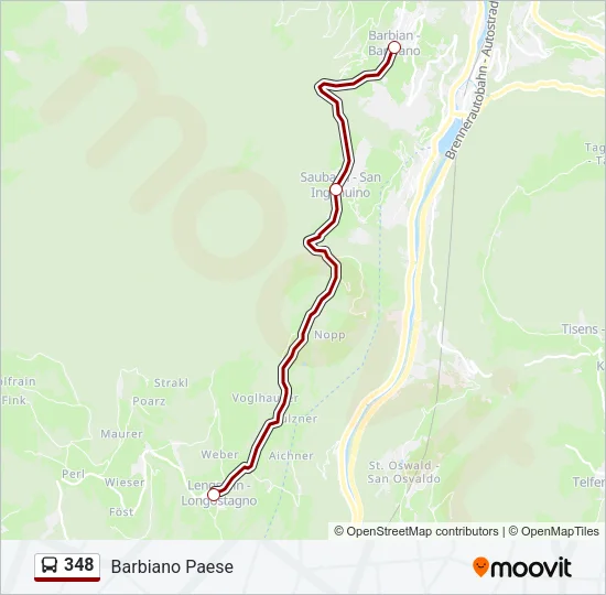 348 Bus Line Map