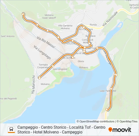 ARANCIONE Bus Line Map