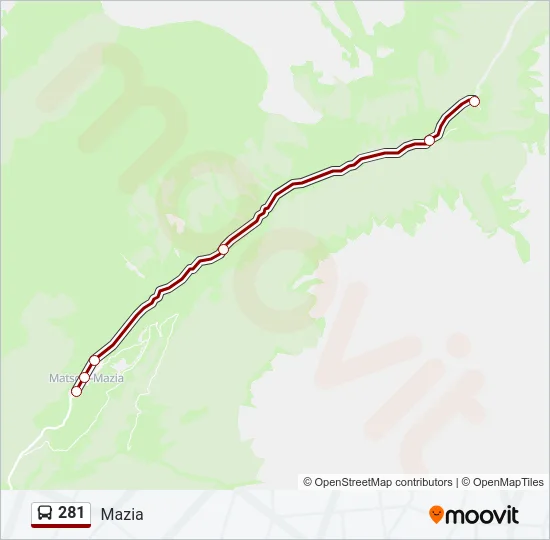 281 Bus Line Map