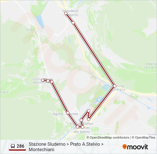 286 Bus Line Map