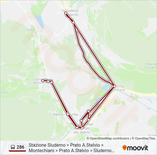 286 Bus Line Map