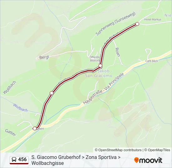 456 Bus Line Map