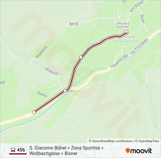 456 Bus Line Map