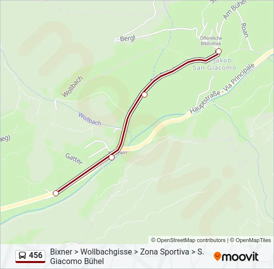 456 Bus Line Map