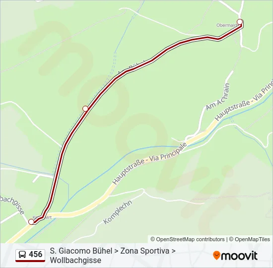 456 Bus Line Map