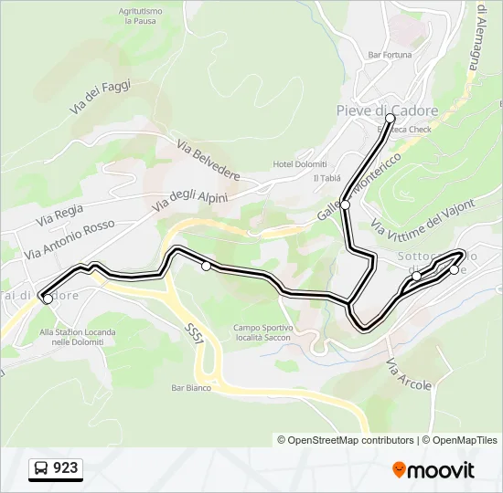 923 Bus Line Map