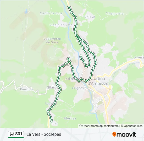 S31 Bus Line Map