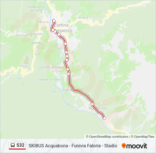 S32 Bus Line Map
