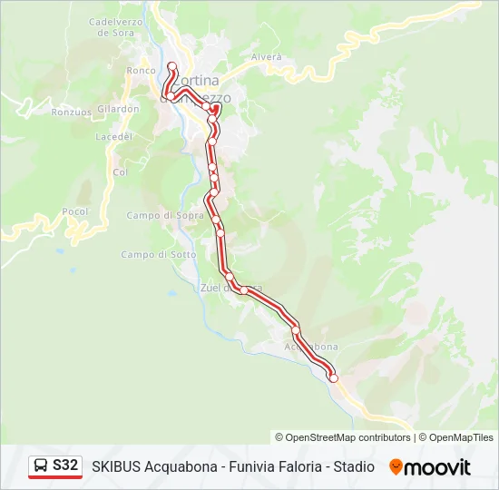 S32 Bus Line Map