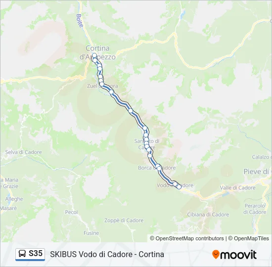 S35 Bus Line Map