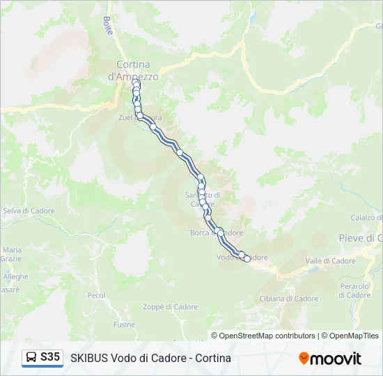 S35 Bus Line Map