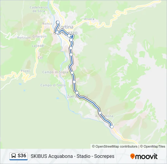 S36 Bus Line Map