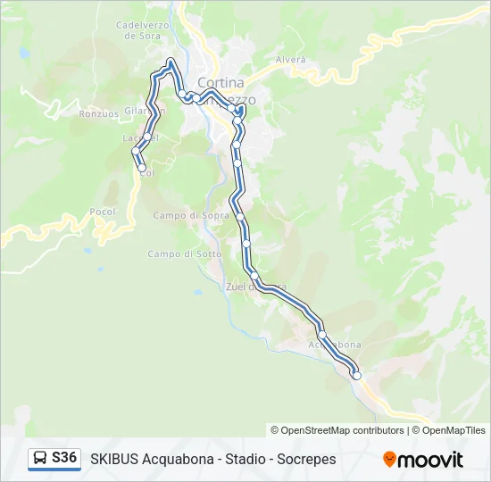 S36 Bus Line Map