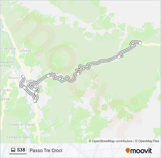 S38 Bus Line Map