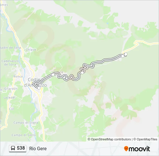 S38 Bus Line Map