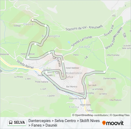 SELVA Bus Line Map