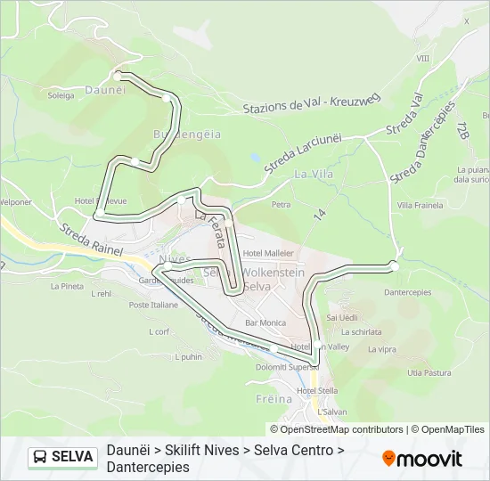 SELVA Bus Line Map
