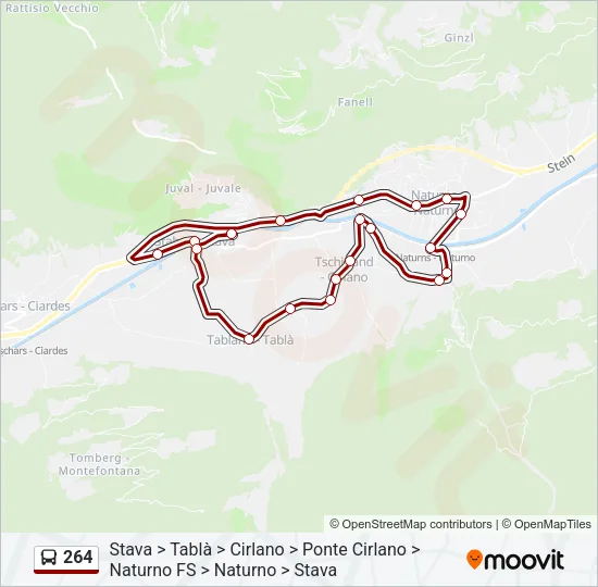 264 Bus Line Map