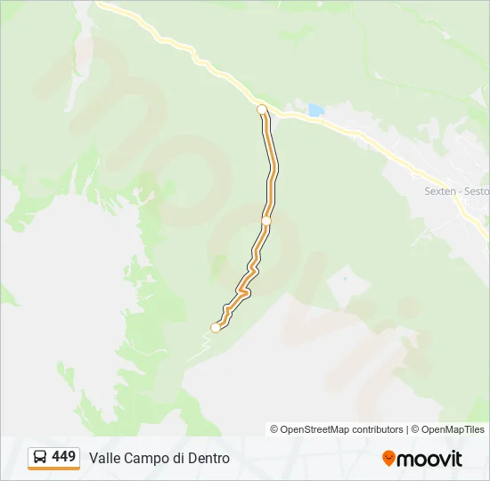 449 Bus Line Map