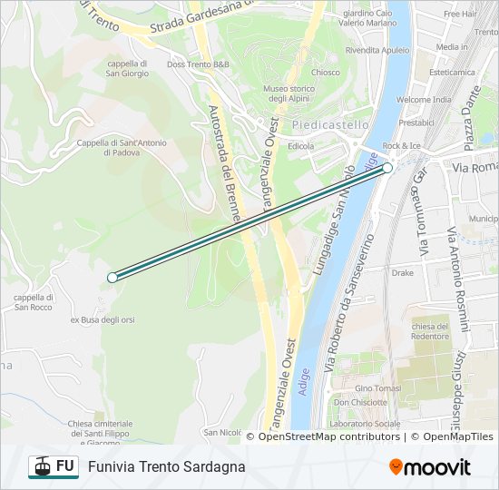 FU cable car Line Map