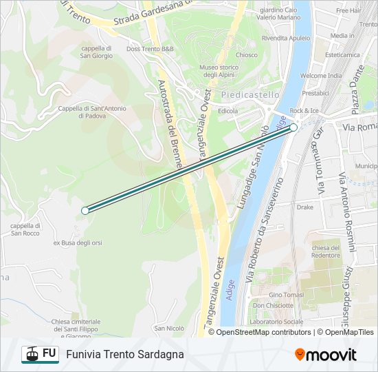 FU Cable Car Line Map