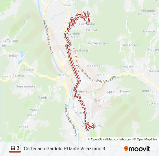 3 Bus Line Map