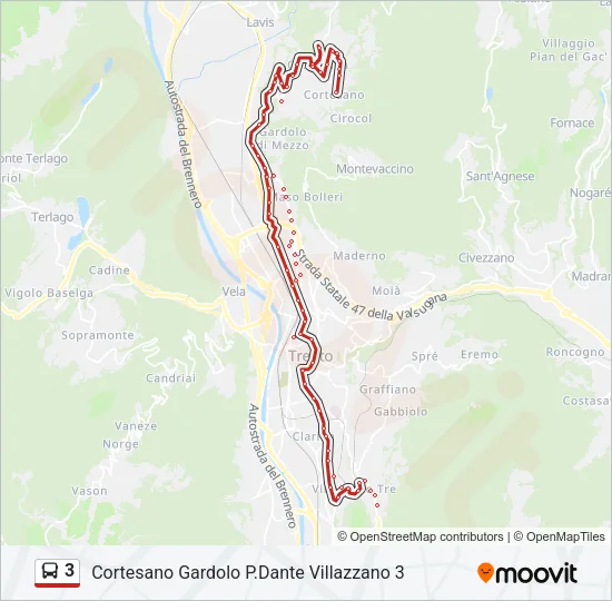 3 Bus Line Map