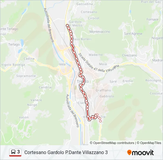 3 Bus Line Map