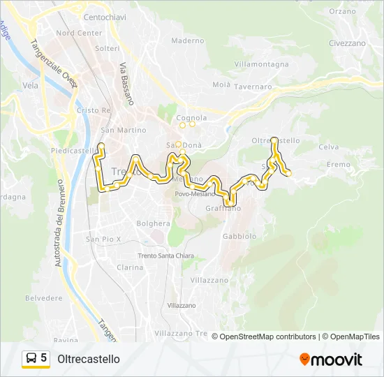 5 Bus Line Map