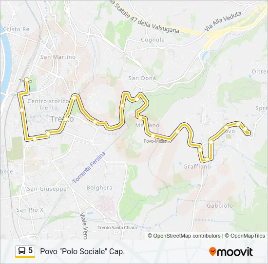 5 Bus Line Map