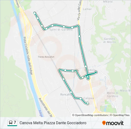 7 Bus Line Map
