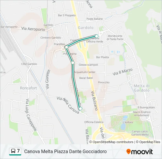 7 Bus Line Map