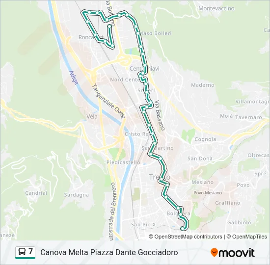 7 Bus Line Map