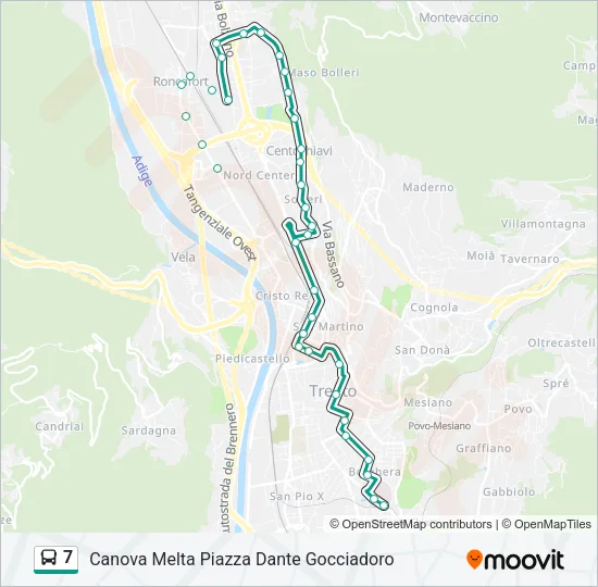 7 Bus Line Map