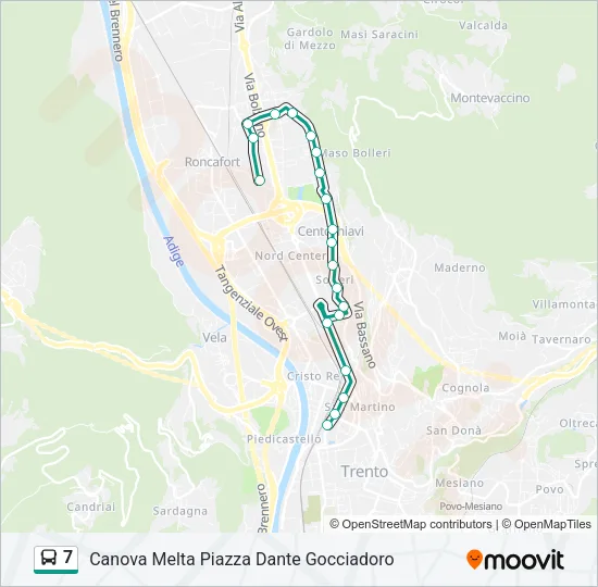 7 Bus Line Map