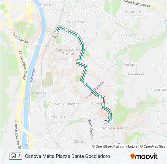 7 Bus Line Map