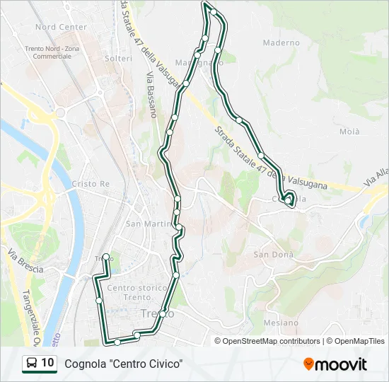 10 Bus Line Map