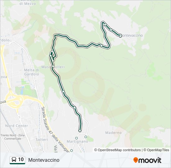 10 bus Line Map