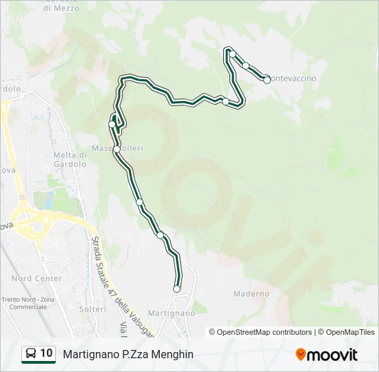 10 Bus Line Map