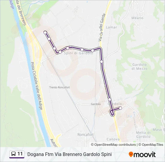 11 Bus Line Map