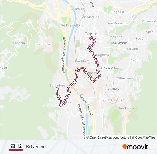 12 bus Line Map