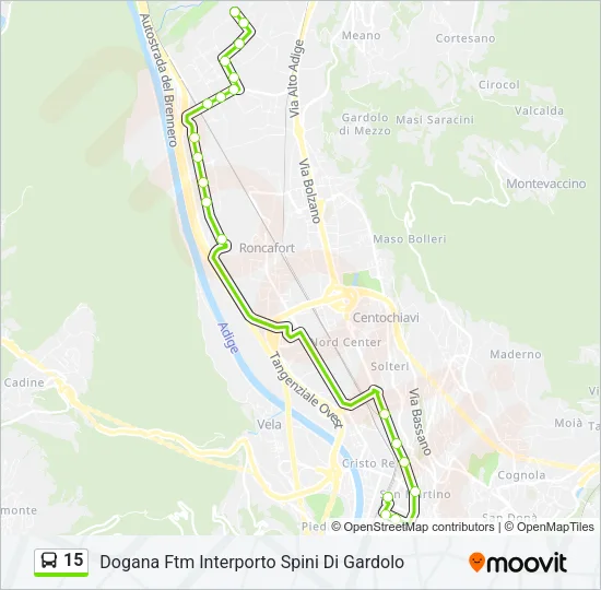 15 Bus Line Map