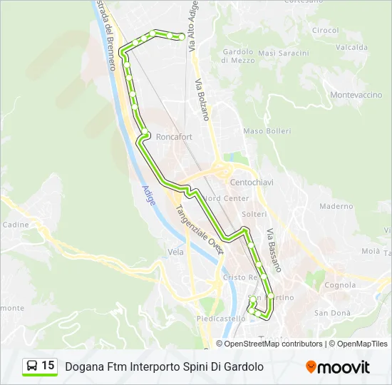 15 Bus Line Map