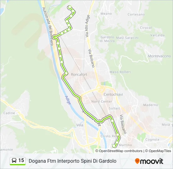 15 Bus Line Map