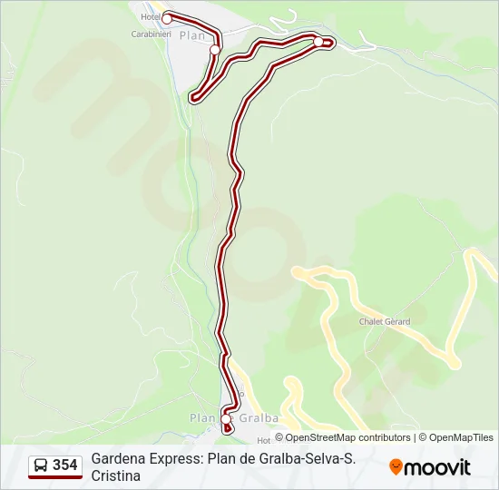 354 Bus Line Map
